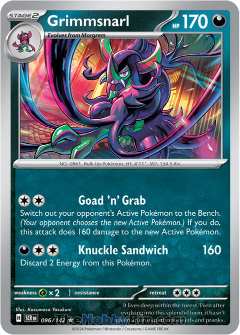 Grimmsnarl #96/142 Rare - Stellar Crown Pokemon card