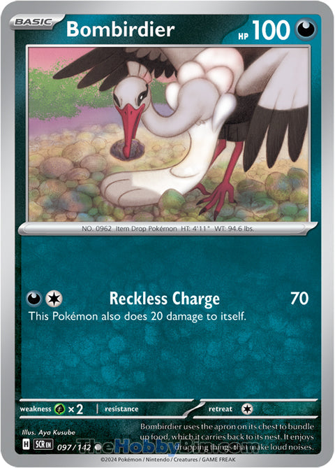 Bombirdier #97/142 Common - Stellar Crown Pokemon card