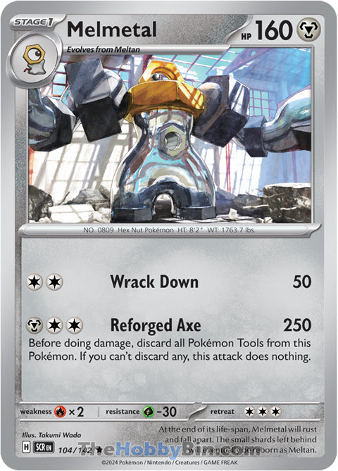 Melmetal #104/142 Rare - Stellar Crown Pokemon card