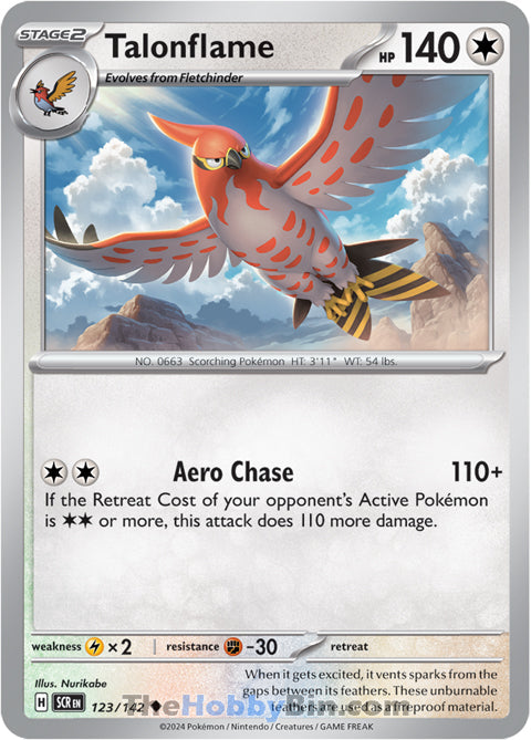 Talonflame #123/142 Uncommon - Stellar Crown Pokemon card