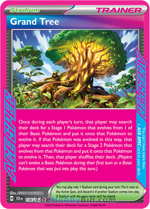 Grand Tree #136/142 ACE SPEC Rare - Stellar Crown Pokemon card