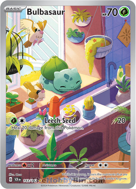 Bulbasaur Stellar Crown Illustration Rare #143/142