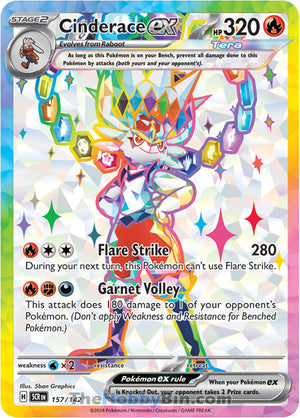0157 Cinderace ex Ultra Rare Stellar Crown