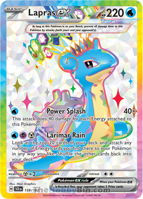 Lapras ex #158/142 Ultra Rare - Stellar Crown Pokemon card