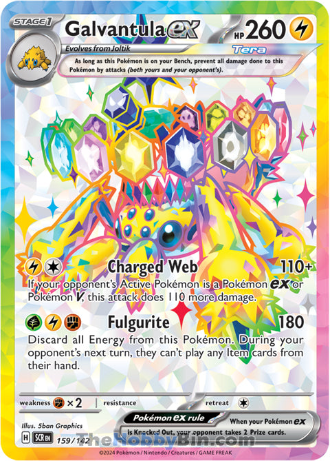 Galvantula ex #159/142 Ultra Rare - Stellar Crown Pokemon card