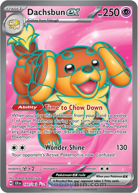 Dachsbun ex #160/142 Ultra Rare - Stellar Crown Pokemon card