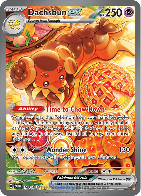 Dachsbun ex #169/142 Special Illustration Rare - Stellar Crown Pokemon card