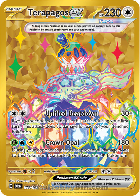 Terapagos ex Stellar Crown Hyper Rare #173/142 – The Hobby Bin