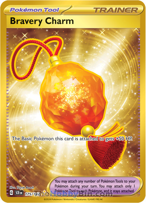 Bravery Charm #175/142 Hyper Rare - Stellar Crown Pokemon card