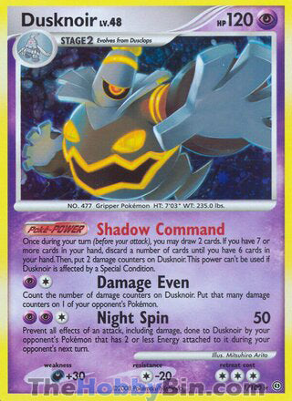 Dusknoir Stormfront Holo Rare #1/100