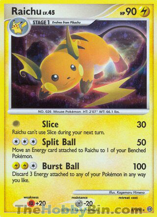 Raichu Stormfront Holo Rare #8/100