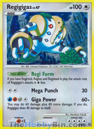 0009 Regigigas Holo Rare Stormfront