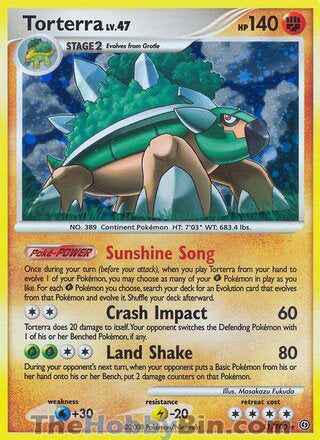 Torterra Stormfront Holo Rare #11/100