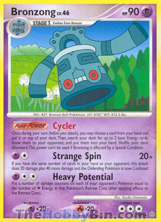 Bronzong #13/100 Rare - Stormfront Pokemon card