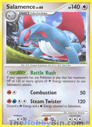 Salamence #24/100 Rare - Stormfront Pokemon card