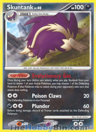 Skuntank #26/100 Rare - Stormfront Pokemon card
