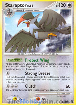 Staraptor #27/100 Rare - Stormfront Pokemon card