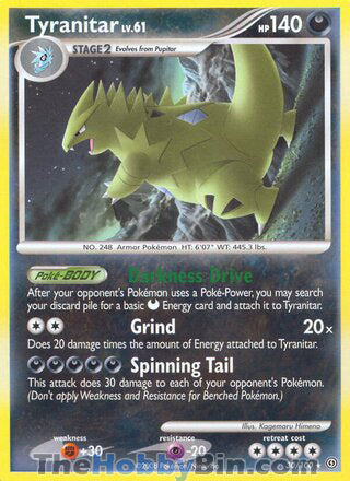 Tyranitar #30/100 Rare - Stormfront Pokemon card