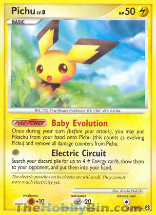 Pichu #45/100 Uncommon - Stormfront Pokemon card