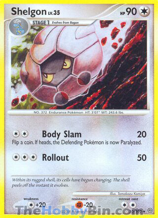 Shelgon #50/100 Uncommon - Stormfront Pokemon card