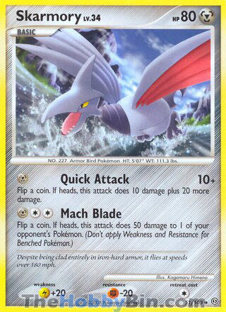 Skarmory #51/100 Uncommon - Stormfront Pokemon card
