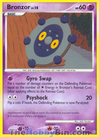 Bronzor #55/100 Common - Stormfront Pokemon card