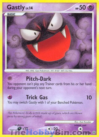 Gastly #62/100 Common - Stormfront Pokemon card