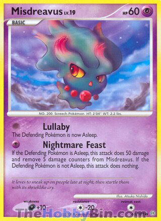 Misdreavus #68/100 Common - Stormfront Pokemon card