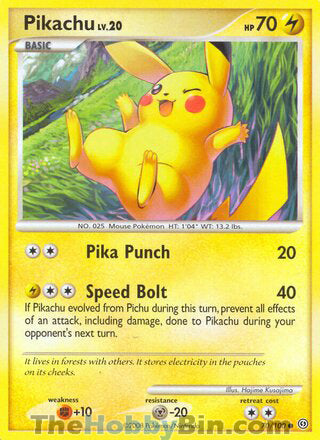 Pikachu Stormfront Common #70/100