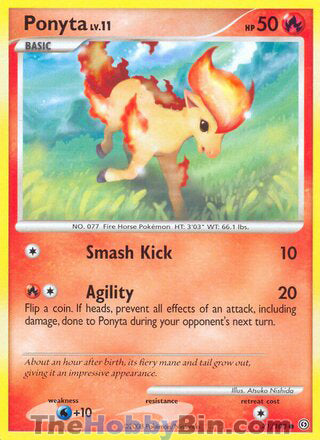 Ponyta #71/100 Common - Stormfront Pokemon card