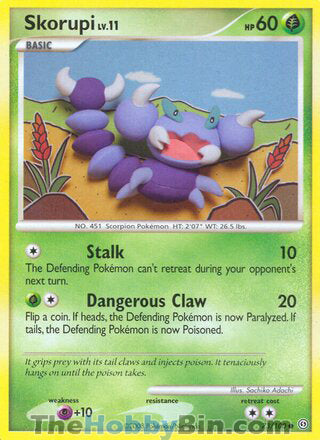Skorupi #73/100 Common - Stormfront Pokemon card