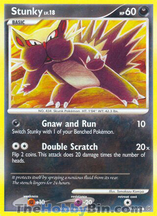 Stunky #76/100 Common - Stormfront Pokemon card