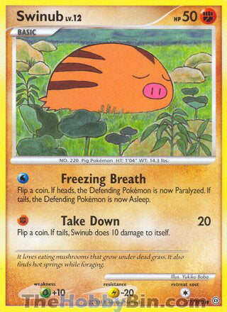 Swinub #77/100 Common - Stormfront Pokemon card