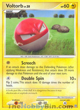Voltorb #80/100 Common - Stormfront Pokemon card