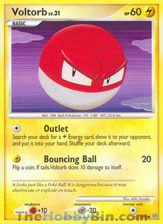 Voltorb #81/100 Common - Stormfront Pokemon card