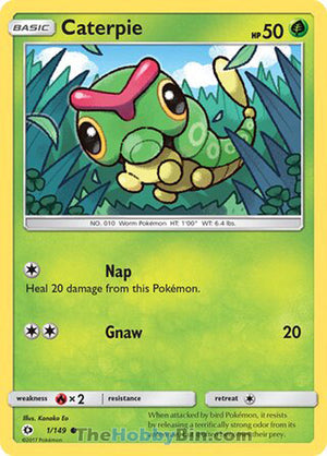 0001 Caterpie Common Sun & Moon Base Set