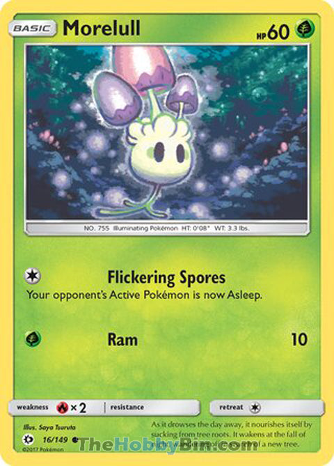 Morelull #16/149 Common - Sun & Moon Base Set Pokemon card