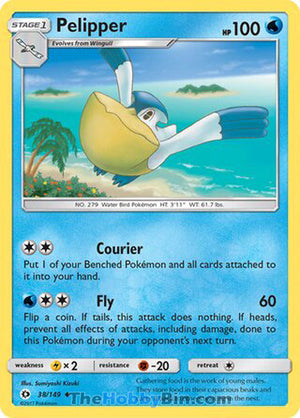 0038 Pelipper Uncommon Sun & Moon Base Set
