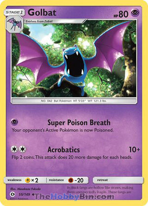 0055 Golbat Uncommon Sun & Moon Base Set