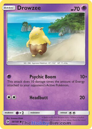 0059 Drowzee Common Sun & Moon Base Set