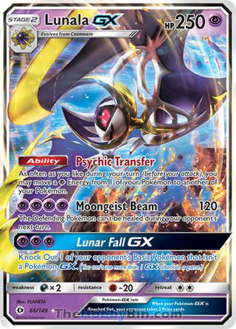 Lunala GX Sun & Moon Ultra Rare #66/149