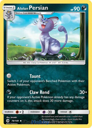 0079 Alolan Persian Uncommon Sun & Moon Base Set