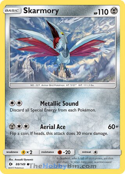 Skarmory Sun & Moon Common #88/149