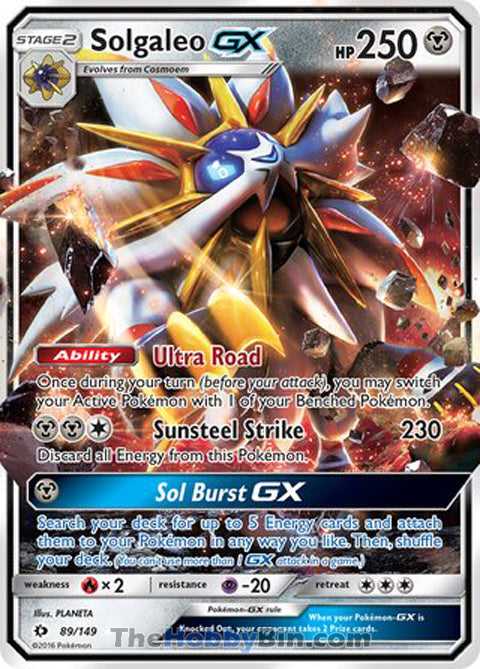 Solgaleo GX Sun & Moon Ultra Rare #89/149