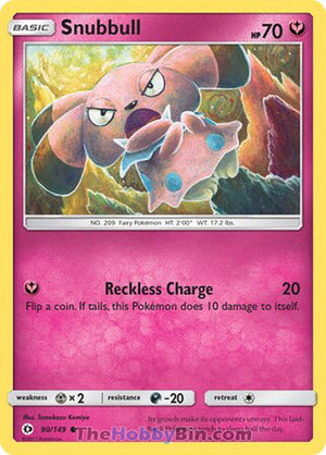 0090 Snubbull Common Sun & Moon Base Set