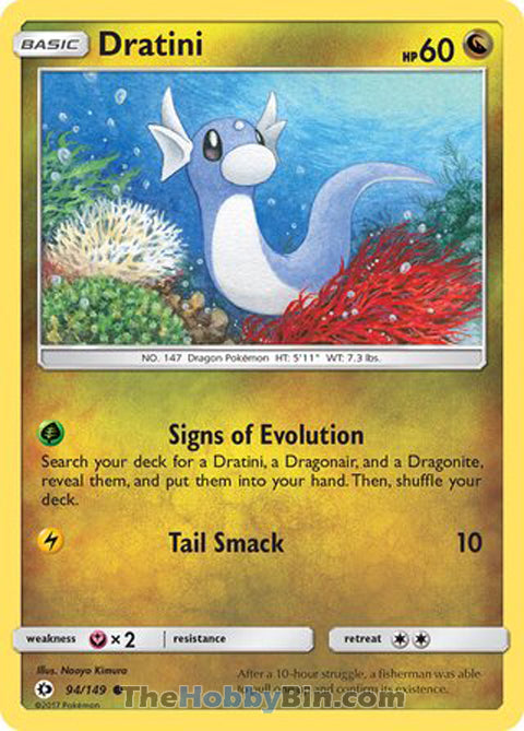 Dratini #94/149 Common - Sun & Moon Base Set Pokemon card