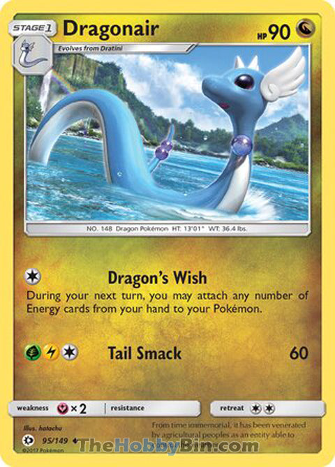 Dragonair #95/149 Uncommon - Sun & Moon Base Set Pokemon card