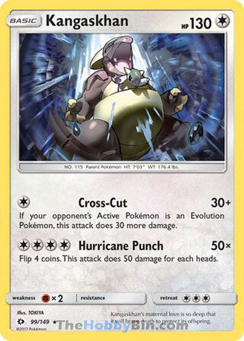 Kangaskhan #99/149 Holo Rare - Sun & Moon Base Set Pokemon card