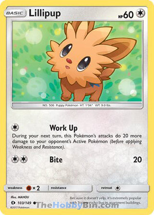 0103 Lillipup Common Sun & Moon Base Set