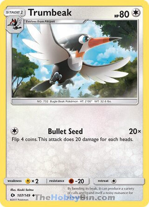 Trumbeak #107/149 Uncommon - Sun & Moon Base Set Pokemon card